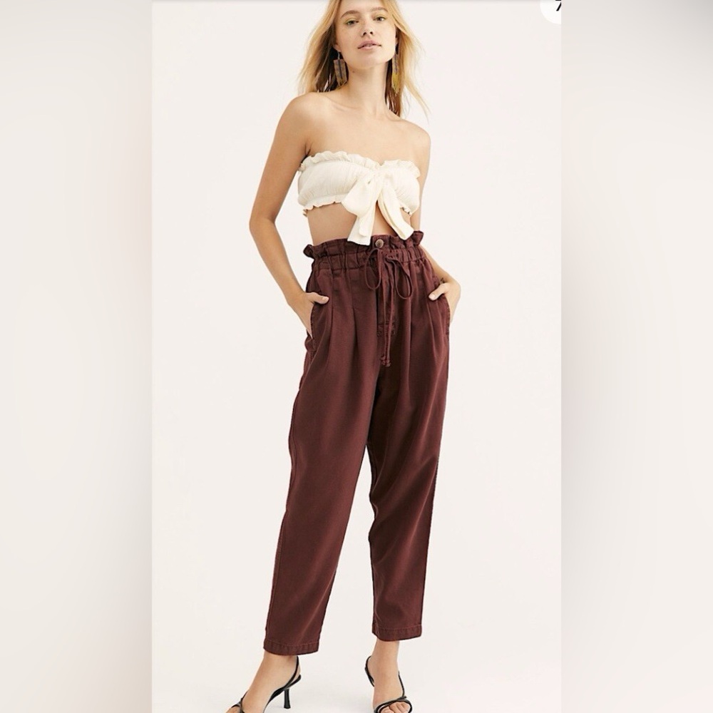 Free People Margate Corduroy Pants Vino, M